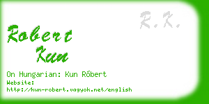 robert kun business card