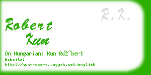 robert kun business card